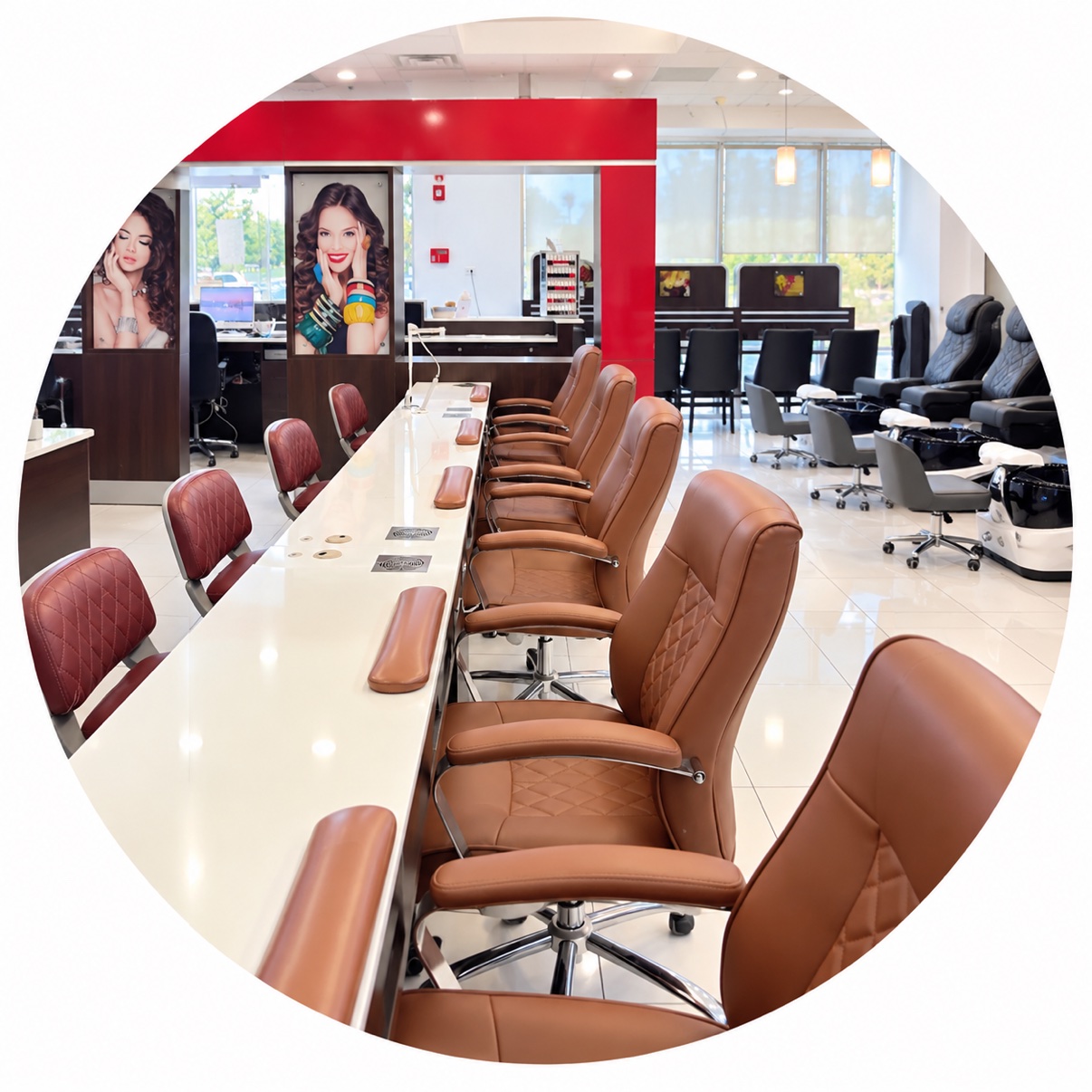 Clean and comfortable salon interior